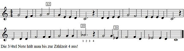 Übung 7: Kleine Melodie mit as und a