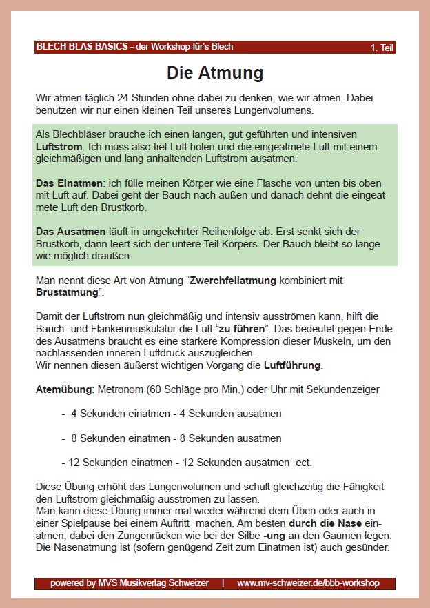 1. Teil: Die Atmung