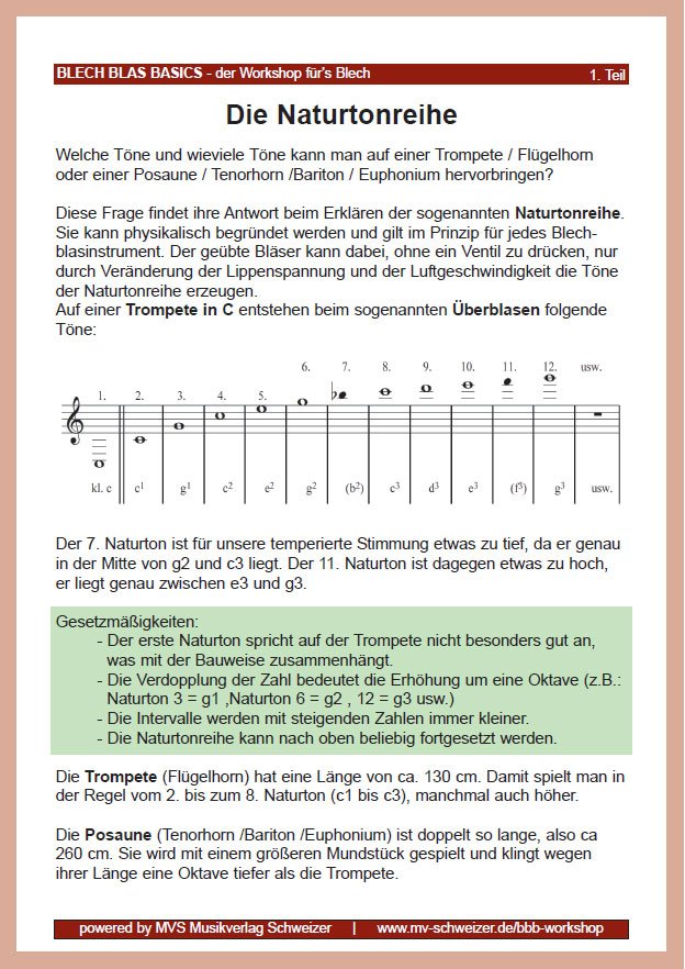 1. Teil: Die Naturtonreihe