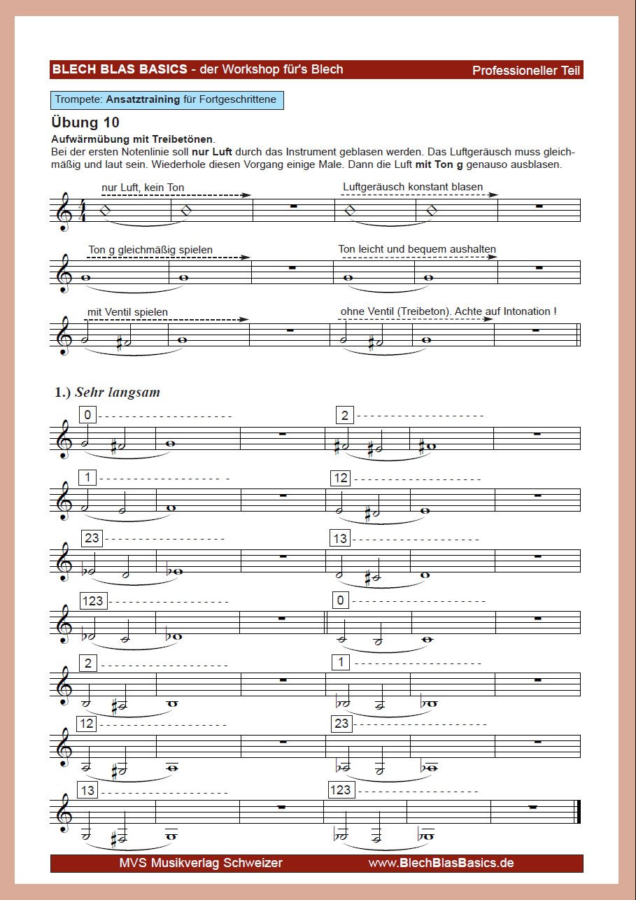 Trumpet Basics: Übung 10-1
