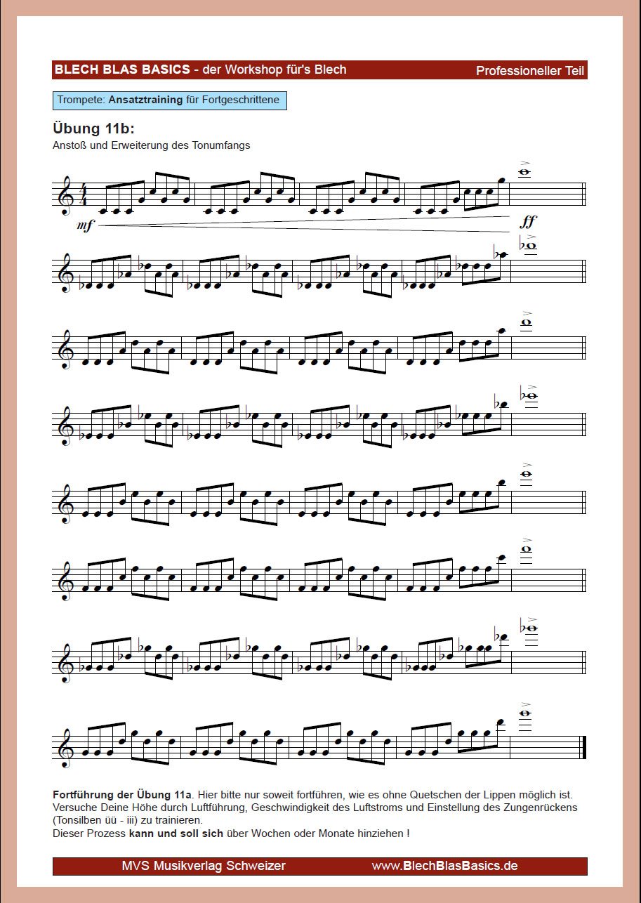 Trumpet Basics: Übung 11b